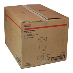 20oz Clear Cold Plastic Cups | Corrugated Box