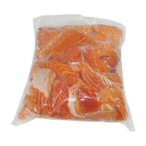 SALMON TRIMMINGS 10#AVG HALP | Packaged