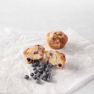 Blueberry Cobbler Muffins, Stuffed with Cheesecake Filling | Styled
