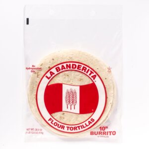TORTILLA FLOUR 10″ 16-12CT LABAND | Packaged