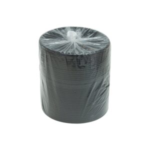 9″ Black Foam Plates | Packaged