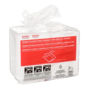 Medium Hinged Foam Containers | Packaged