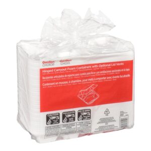 Medium 3-compartment Foam Containers | Packaged