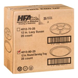 12″ Aluminum Tray | Corrugated Box