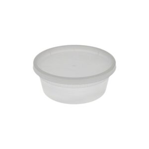 CONT W/LID 8Z CLR 240CT DELITAINER | Raw Item