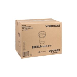 CONT W/LID 32Z CLR 240CT DELITAINER | Corrugated Box