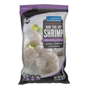 Raw Peeled & Deveined Tail-Off White Shrimp, 31-40ct. | Packaged