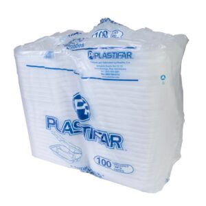 1- Compartment Hinged Plastic Containers | Packaged