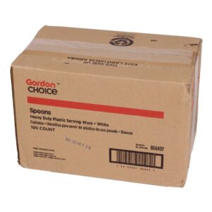 100-PLAS SERVING SPOONS HVY WHT BULK | Corrugated Box