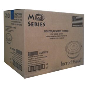 16 oz. Microwaveable Black Plastic Bowl | Corrugated Box