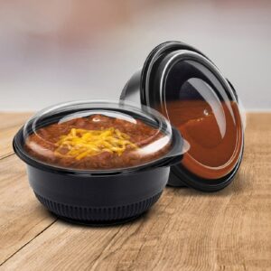 16 oz. Microwaveable Black Plastic Bowl | Styled
