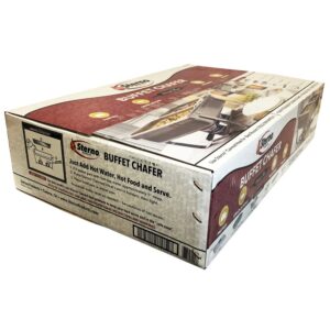 Sterno Folding Stainless Steel Rectangle Chafer | Corrugated Box