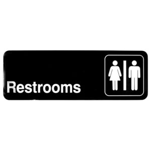 3×9 inch Restroom Sign | Raw Item