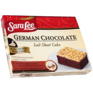 German Chocolate Iced Sheet Cake | Packaged