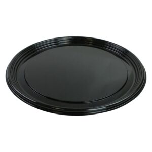 Black Round Plastic Trays | Raw Item