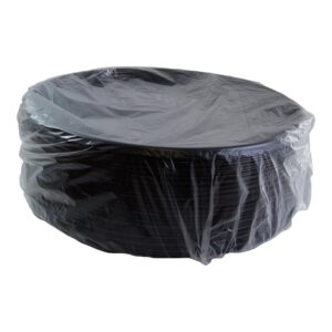 18″ Black Plastic Tray | Packaged