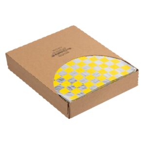 10.5 x 13 Inch Foil/Paper Sandwich Yellow Wraps | Packaged