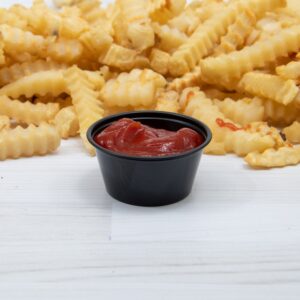 Souffle Portion Cups, 3.25 oz., Black | Styled