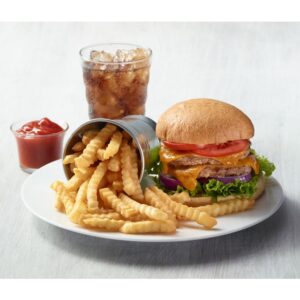 Beef Burger Steak Pub, Fully Cooked | Styled