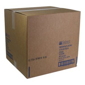 Sabert Black Plastic Bowl | Corrugated Box