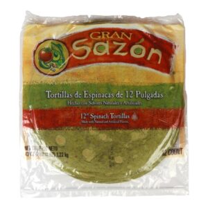 12″ Spinach Tortillas | Packaged