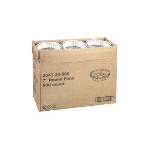 7″ Round Foil Containers | Packaged
