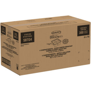 4 Compartment Plastic Containers | Corrugated Box