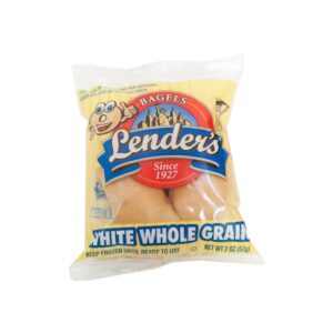 Bagel Whole Grain White 72-2z Lender | Packaged