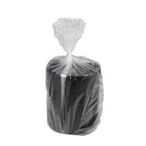 3 Compartment Foam Plates, Laminated, Black, 9″ | Packaged