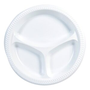 10 1/4″ White Plastic Plates | Raw Item