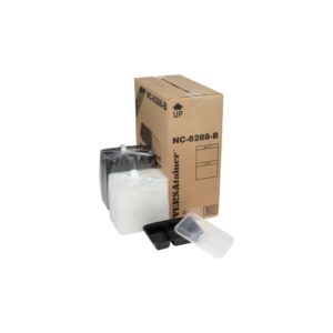 Black 30 oz. 2 Compartment Plastic Containers with Lids | Styled