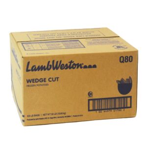 8 Cut Natural Wedge Fries | Corrugated Box