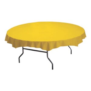 TBLCVR PLAS YEL 82″ OCTY RND 12CT | Styled