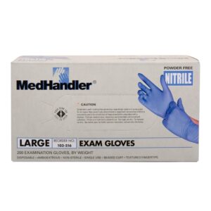 Large Powder-Free Nitrile Exam Gloves | Packaged