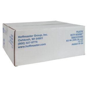 TBLCVR PLAS OCTY RND RED 82″ 12CT | Corrugated Box