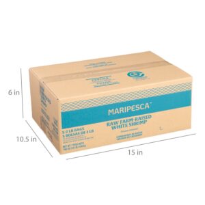 P&D White Van Shrimp, Tail-On, Raw, 8-12 | Corrugated Box