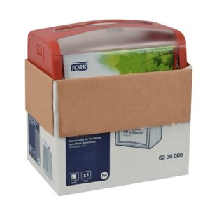 Red Napkin Dispenser | Packaged