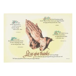 4 Faith Placemat, 10×14 | Raw Item