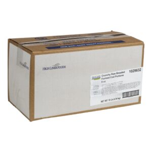 Breaded Crunchy Natural Shape Cod, 5 oz. | Corrugated Box