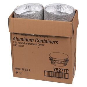 7″ Round Foil Pans with Lids | Packaged