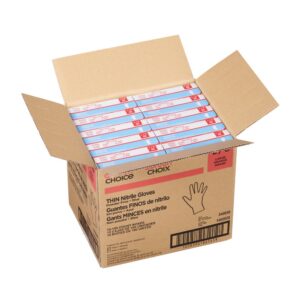GLOVE NITRILE THN LRG PWDFR BLU | Packaged
