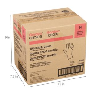 GLOVE NITRILE THN MED PWDF BLU 10-100 | Corrugated Box