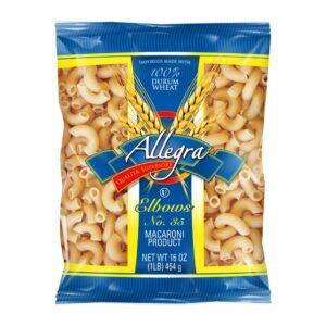 PASTA ELBOW MACAR 16Z ALLEGRA | Packaged