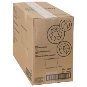 Clear Deli Plastic Containers 16oz | Corrugated Box