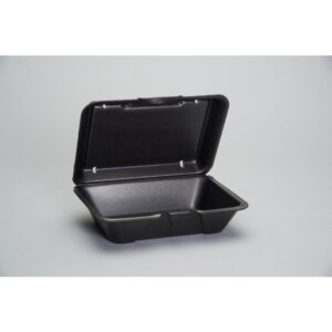 CONT HINGED FOAM 9.25X6.5X2.75 BLACK | Styled