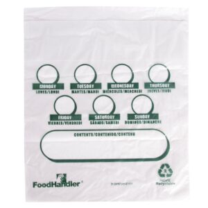 BAG PLAS PORTION 7DAY GREEN/WHITE | Raw Item