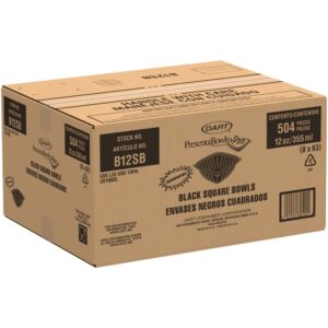 BOWL PLAS 12Z SQ BLK 8-63CT DART | Corrugated Box