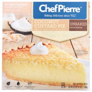 PIE COCONUT CUSTARD UNBAKED 10″ 6-42Z | Packaged