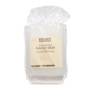 TRAY PLAS 2CMPT NACHO 5X6 | Packaged