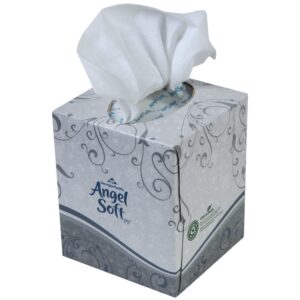 TISSUE FACIAL WHITE 2PLY CUBE ANGEL SOFT | Raw Item
